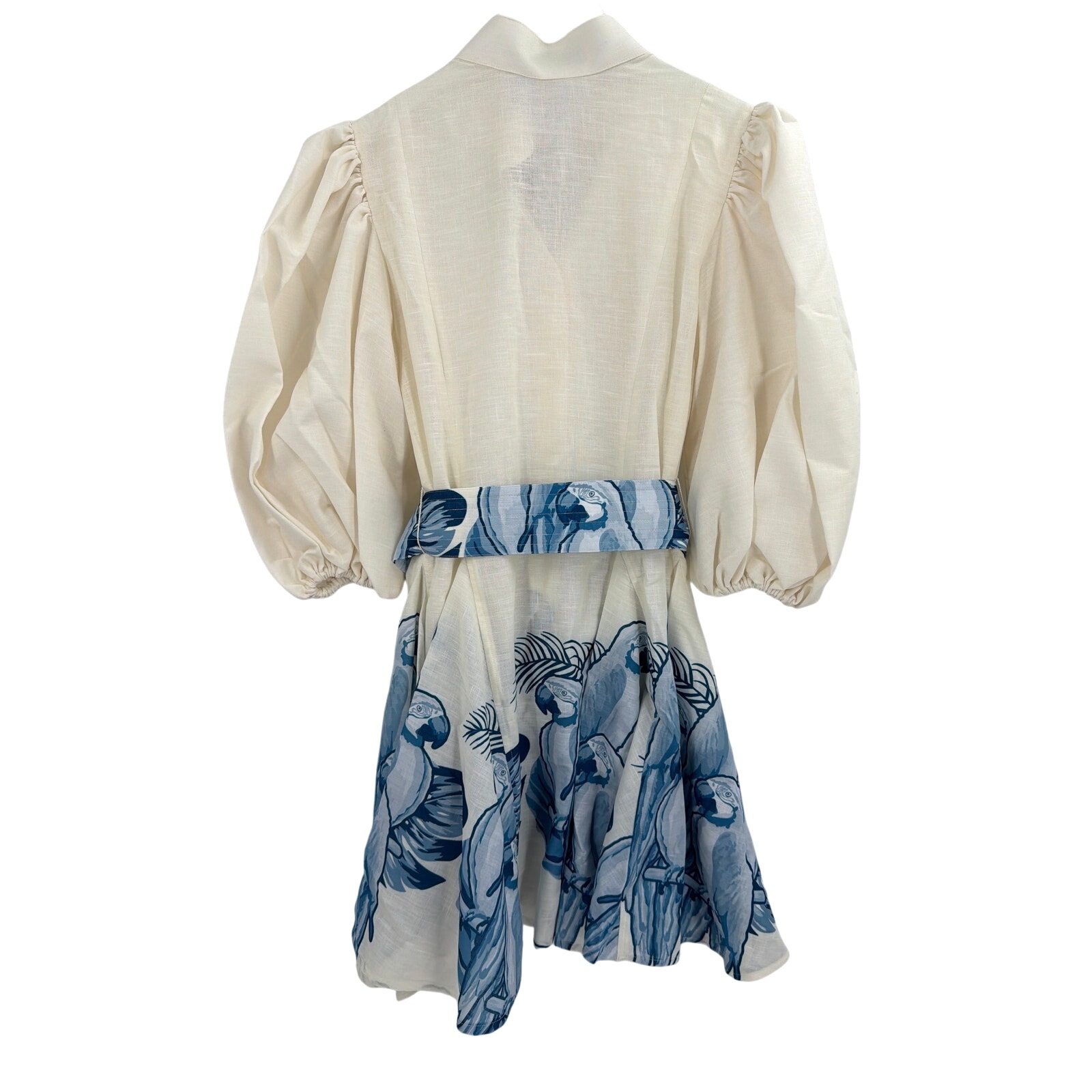 No Pise La Grama Women's Blue Macaw Print Bromelia Mini Dress Size 4 — image 8 of 8